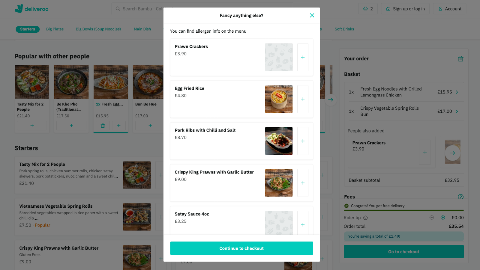 deliveroo screenshot