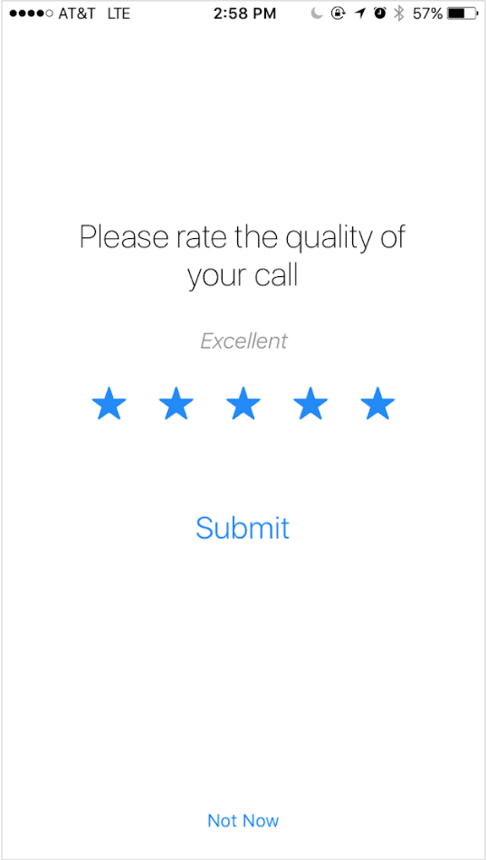 Using in-app ratings to get customer feedback. 