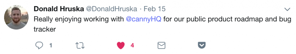 Canny product review on Twitter