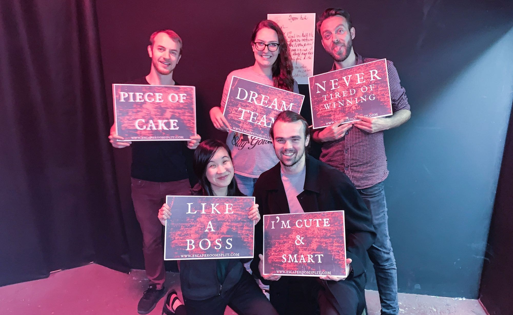 Escape room winners