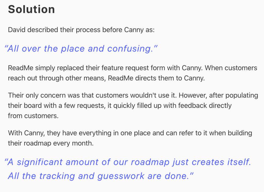 case study on a product project