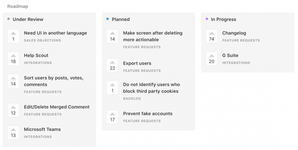 Using Canny to build a public roadmap