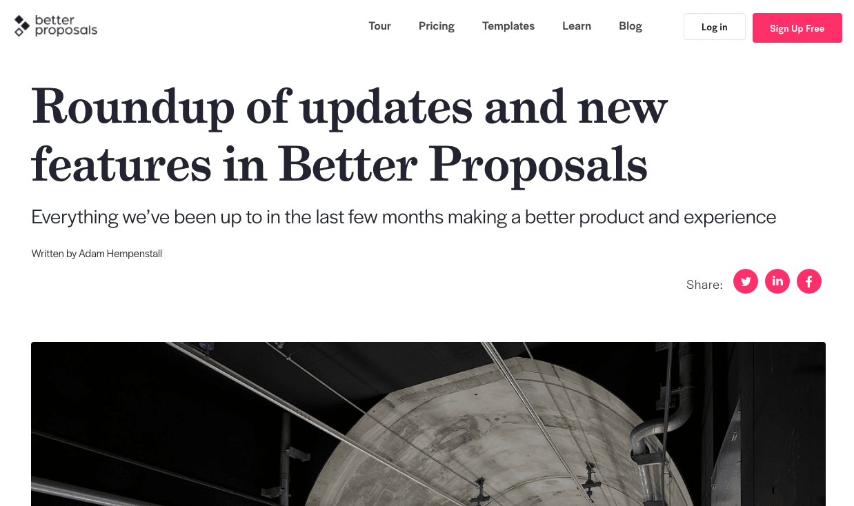 Better Proposals update