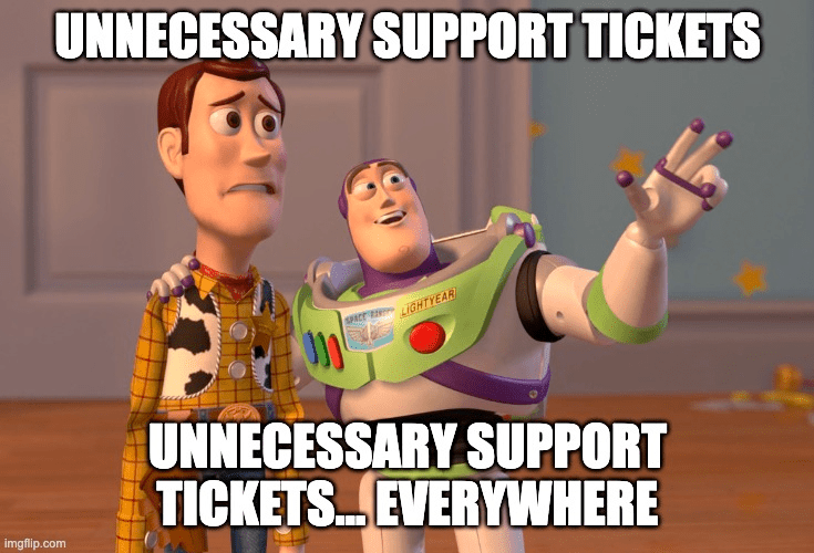 Support tickets meme