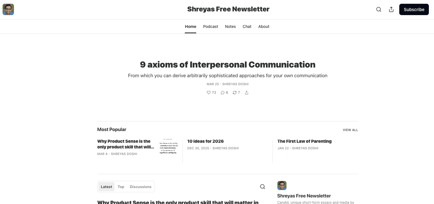 Shreyas Doshi's Substack