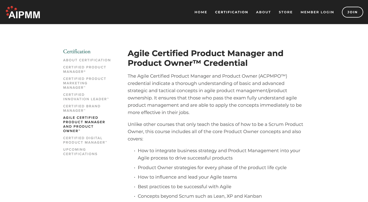 AIPMM Agile Certified Product Manager and Product Owner Credential
