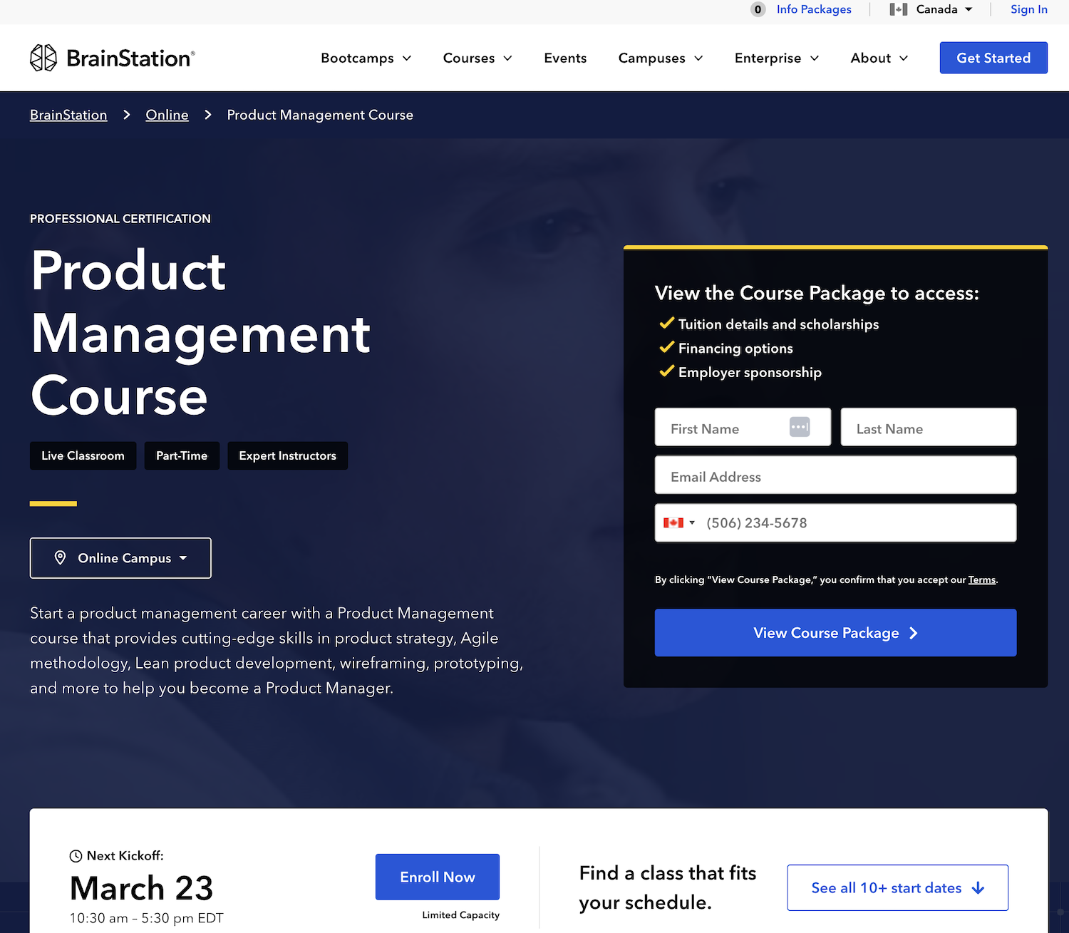 BrainStation offers an online product management course