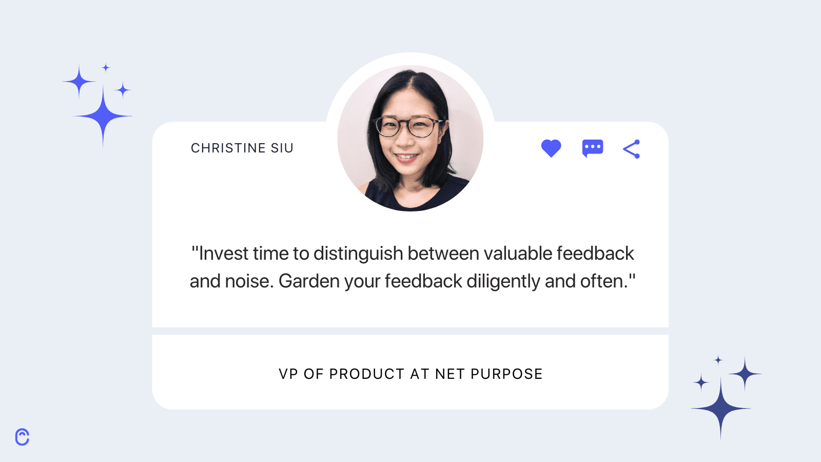 Christine Siu, VP of product at Net Purpose