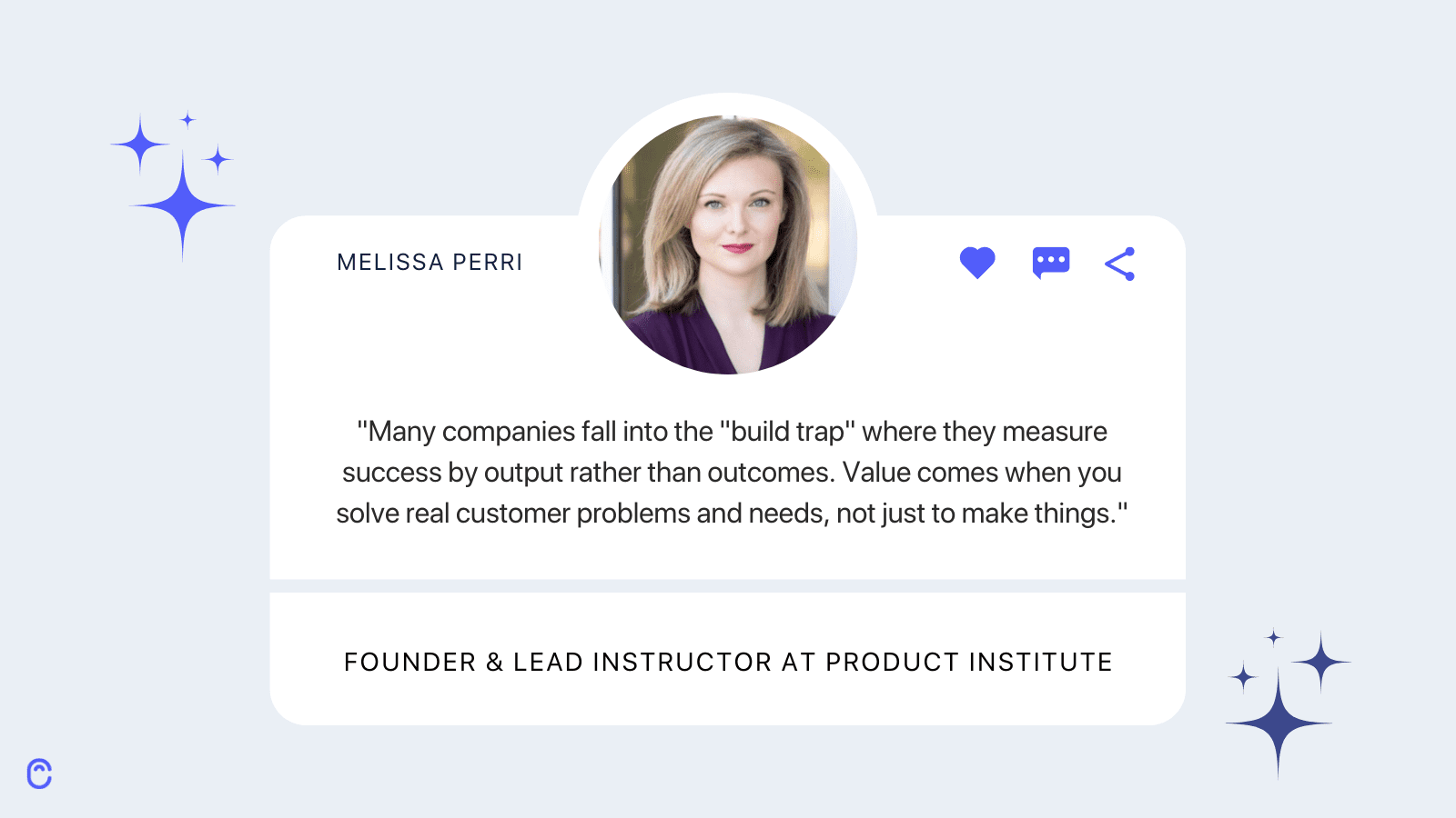 Melissa Perri, founder & lead instructor at Product Institute