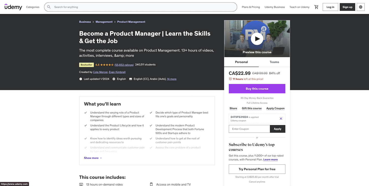 Become a Product Manager | Learn the Skills & Get a Job