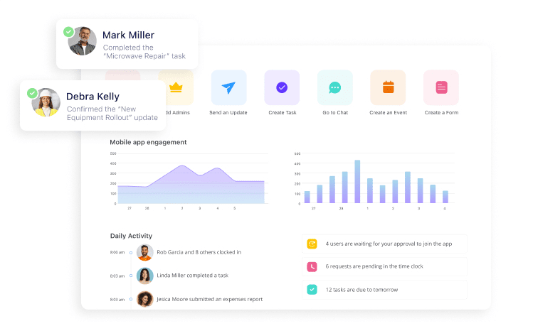 screenshot of connecteam HR software solution