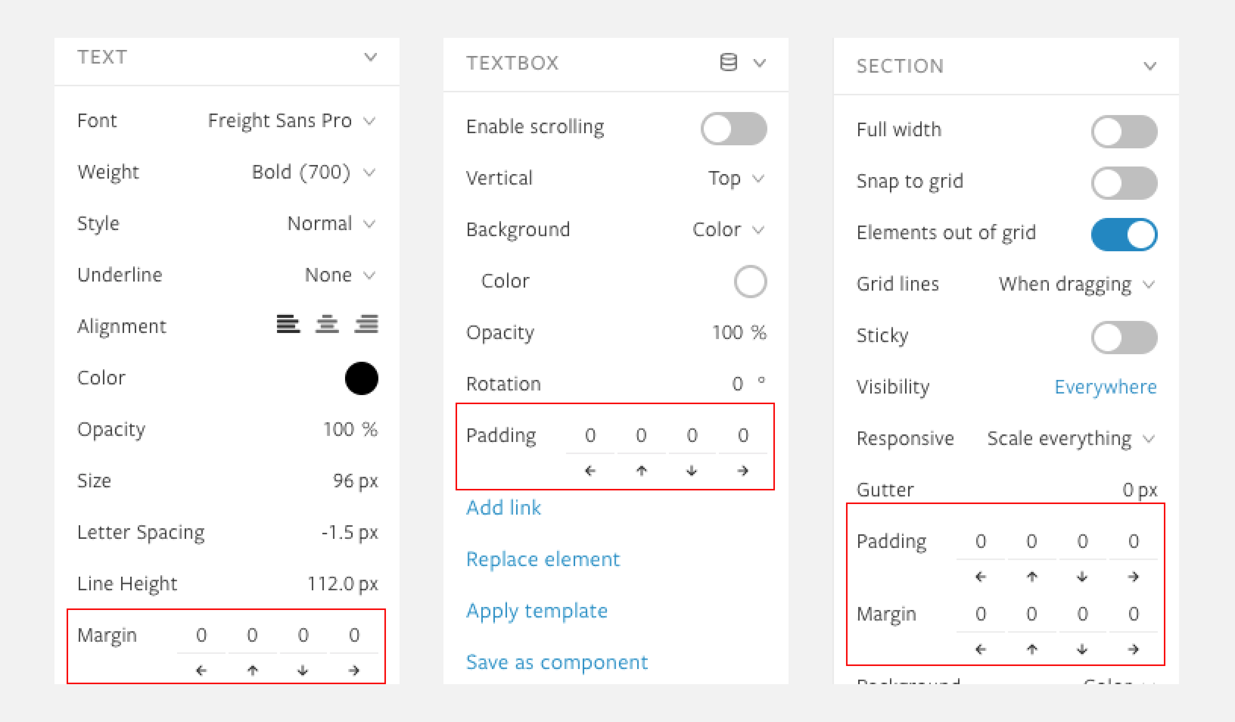 padding and margin