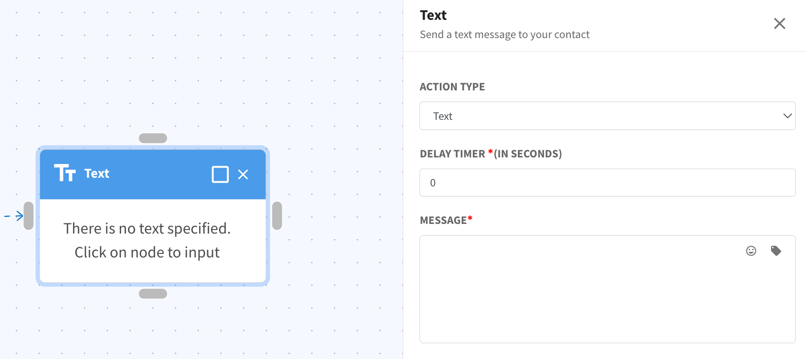 Flowbuilder text includes emoji