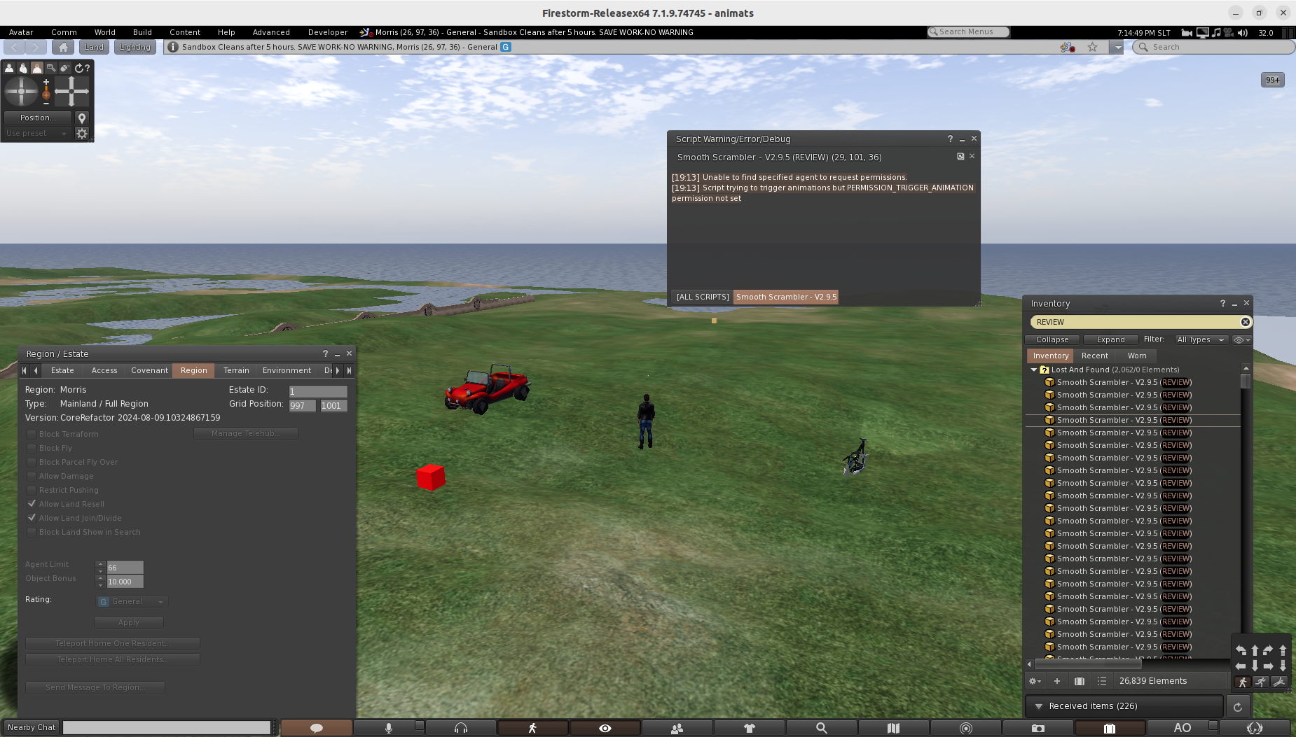 Some vehicle scripts not working right on beta grid | Voters | Second Life