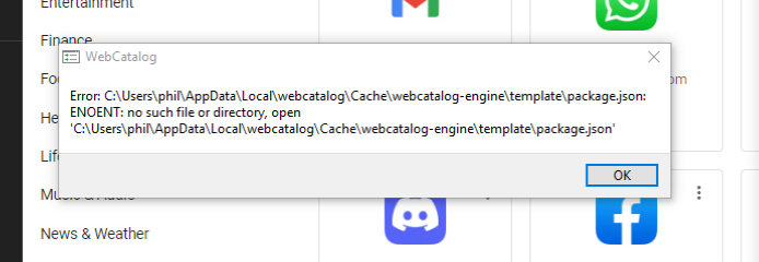 install webcatalog