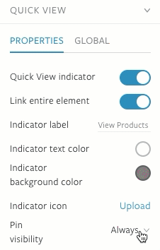 pin visibility