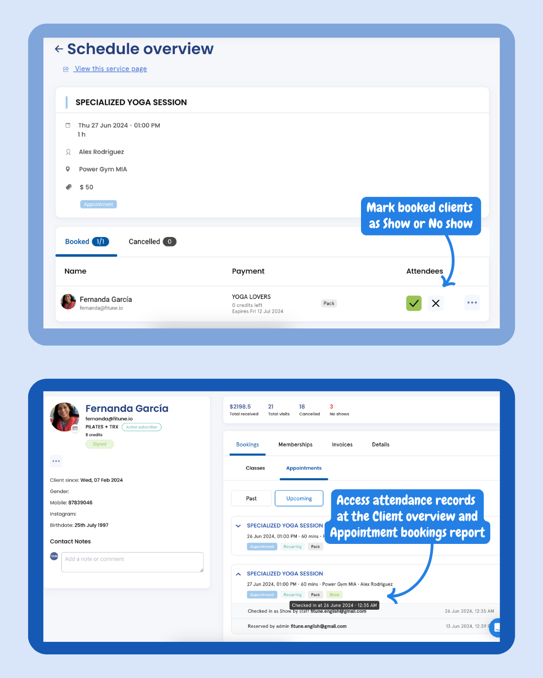 EN - Attendance tracking for appointments