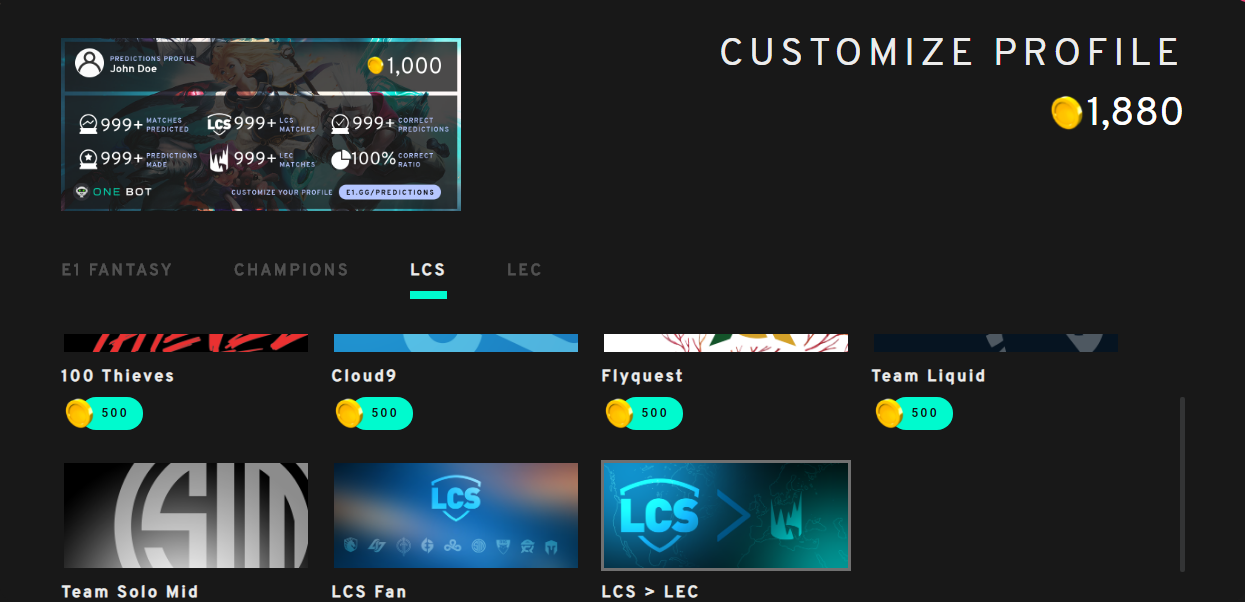 customize profile