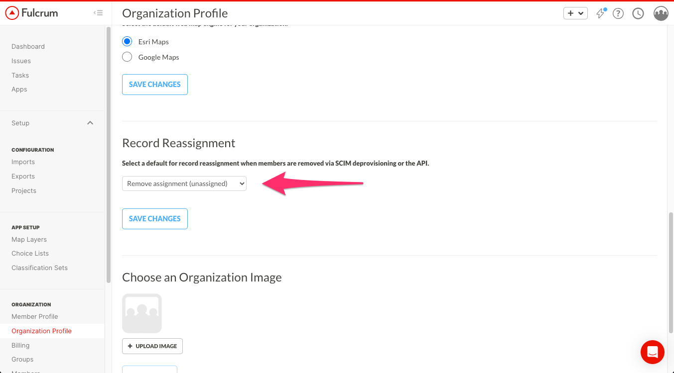 SCIM Record Reassignment