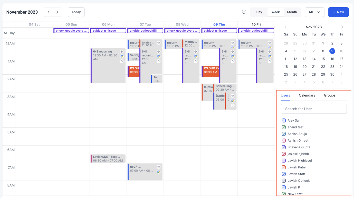 In-app Calendar View Enhancements 