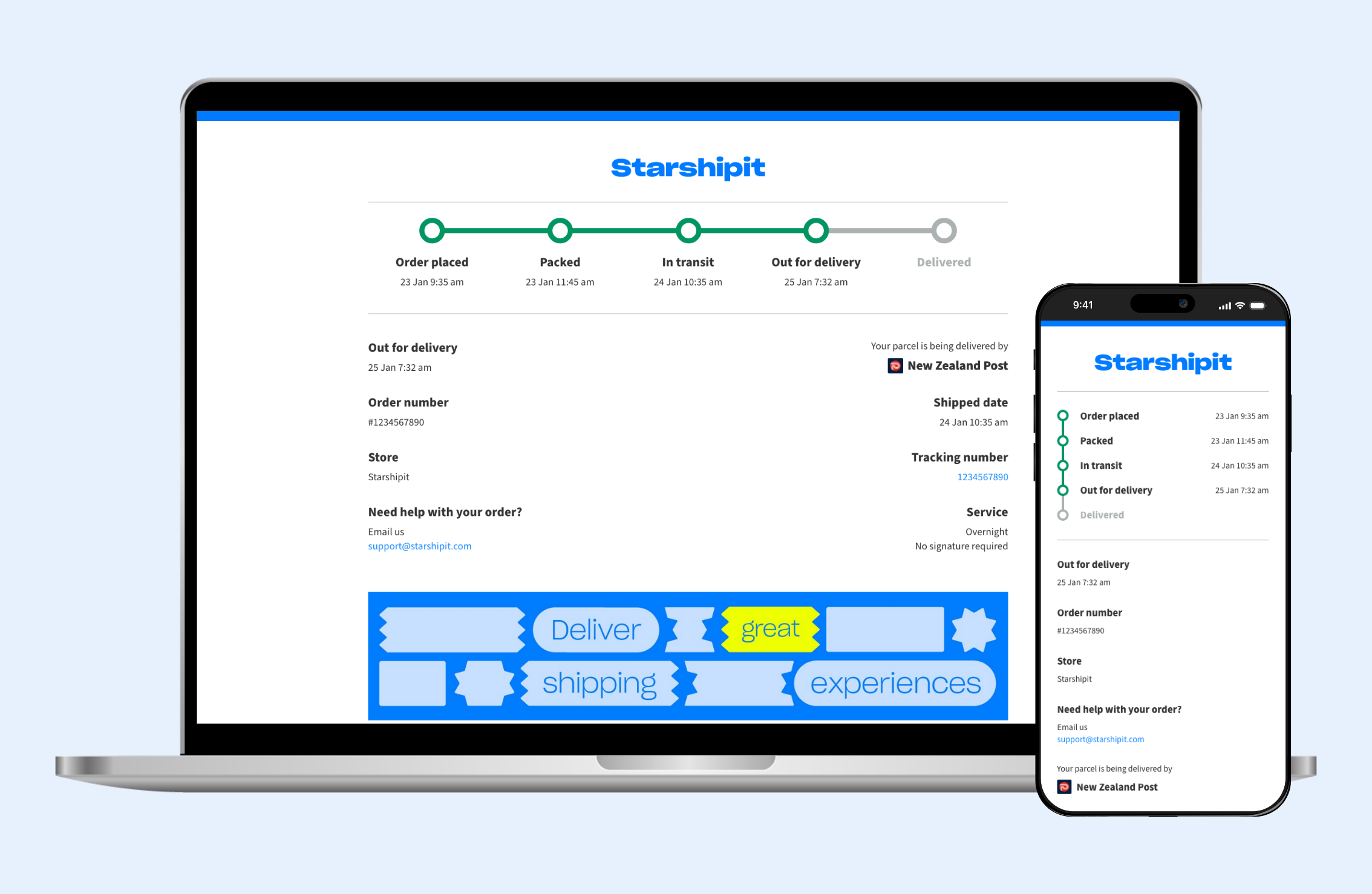 Branded Tracking Example - Starshipit