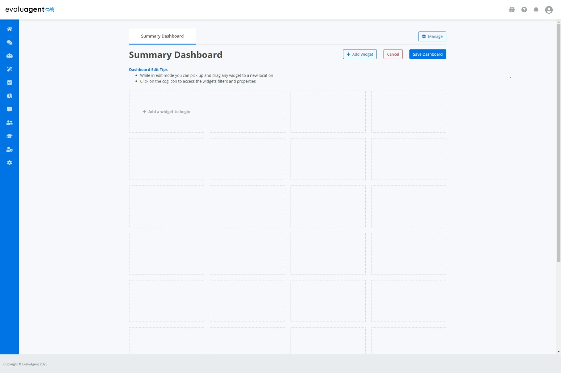 4 - Building First Dashboard - Empty Grid