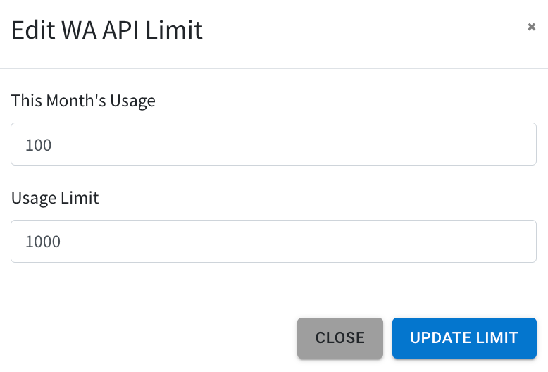 WA API Limit