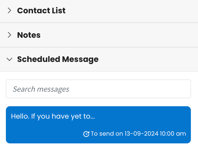 inbox scheduled msg right column