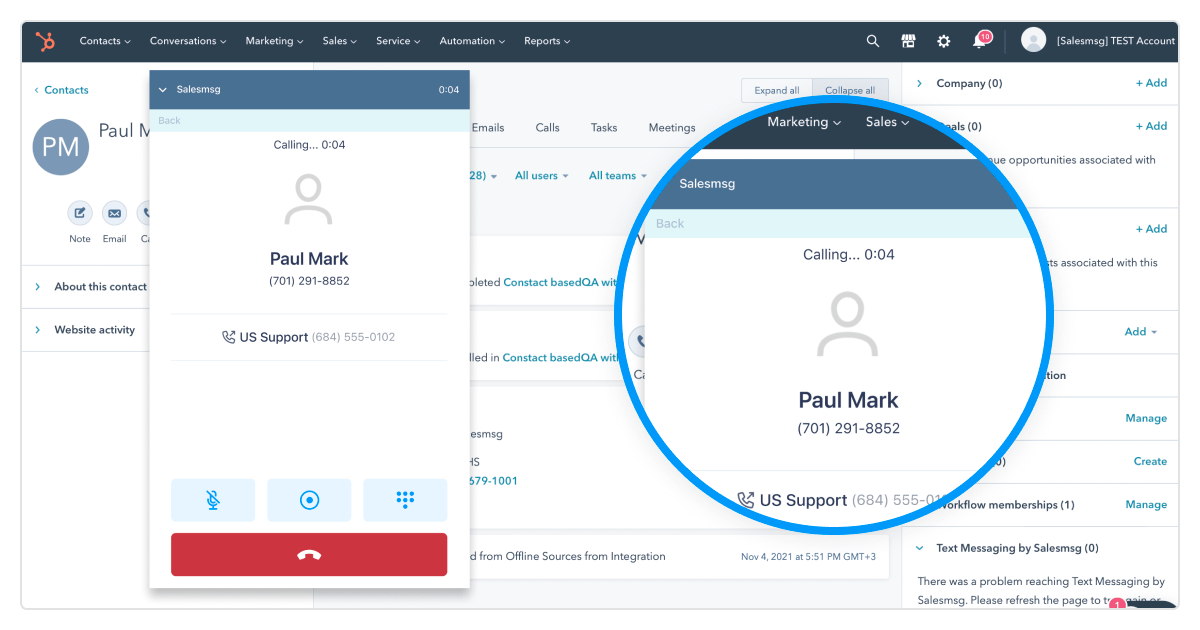 hubspot calling