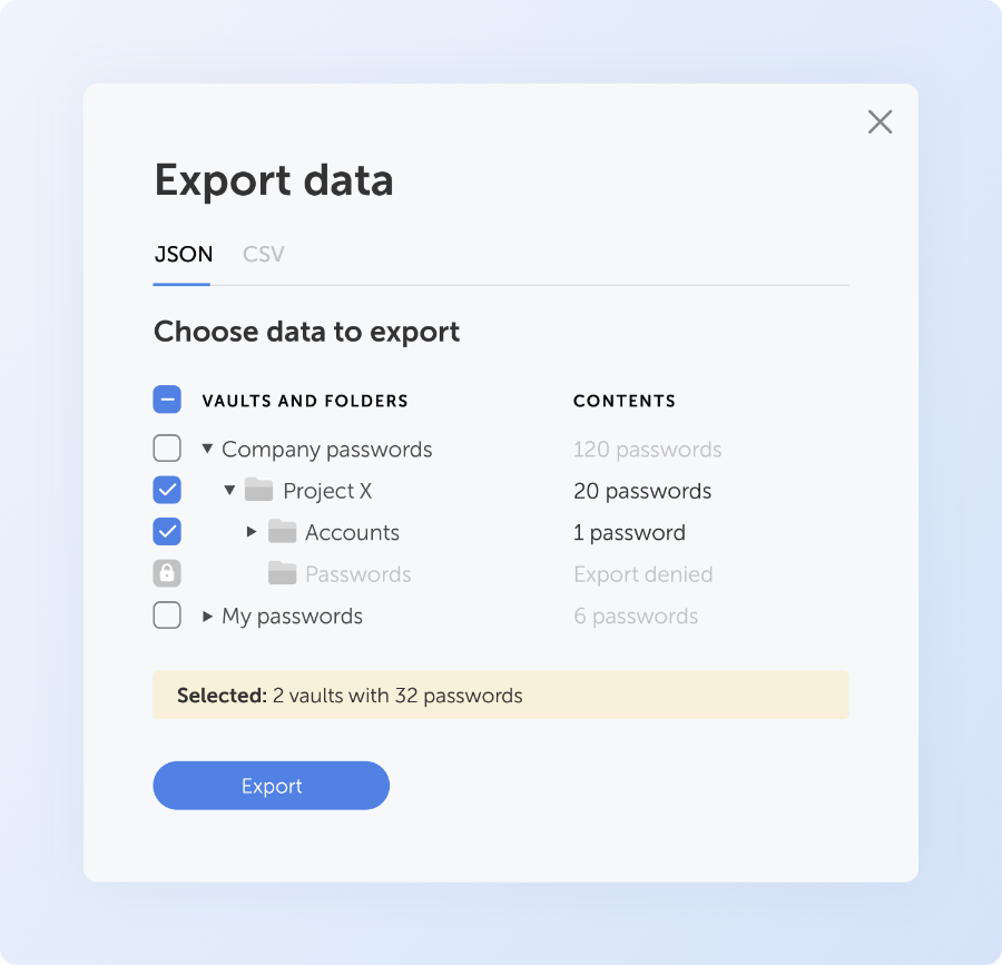 Export data ENG