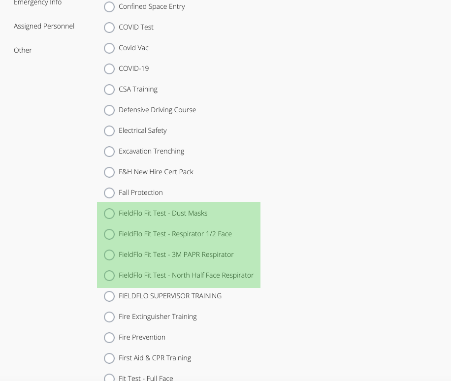 Fit Test Project Details