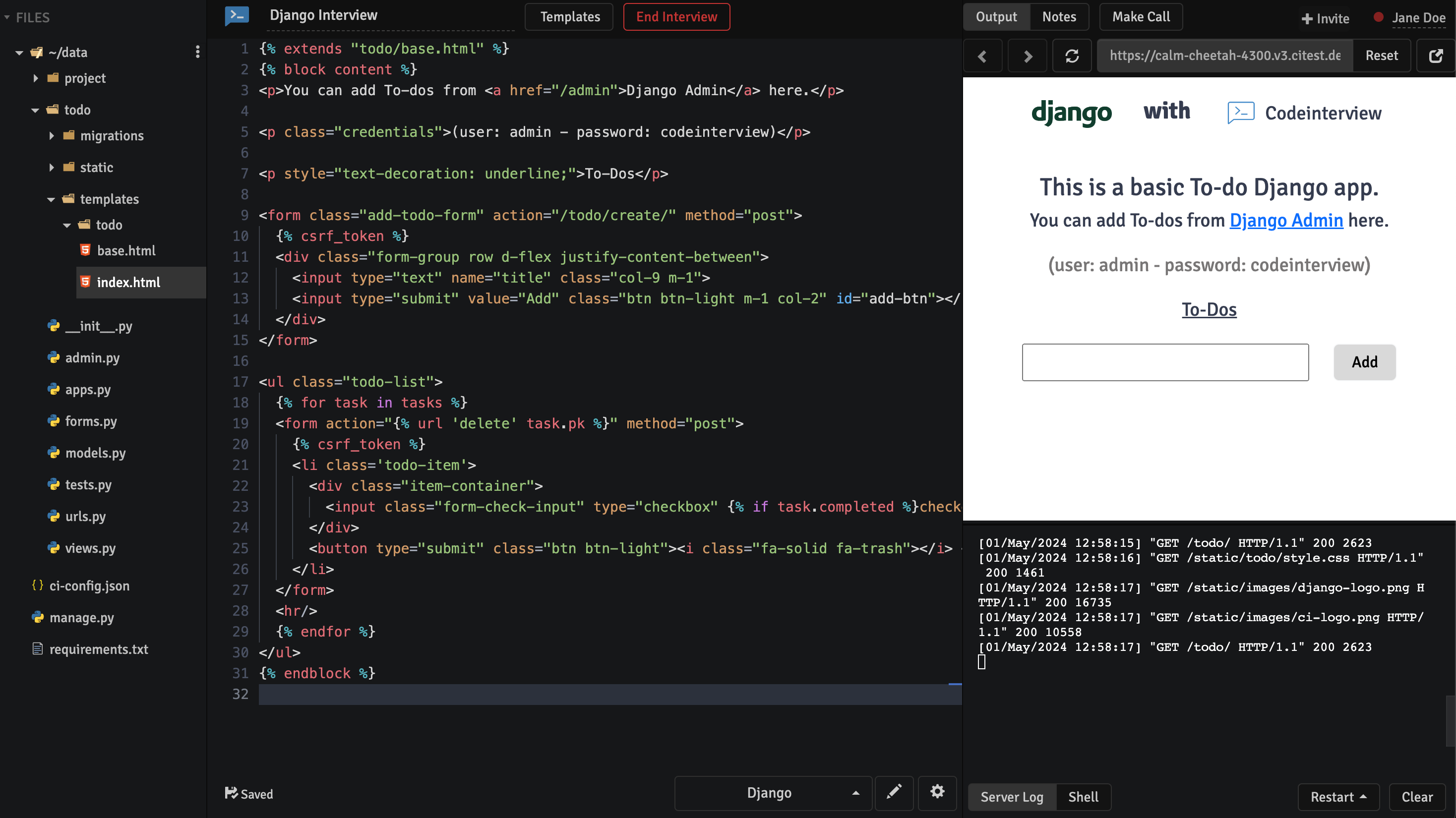 UI Screenshot for Blog - Django