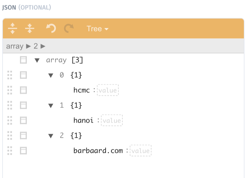 Dynamic field titles in JSON component Voters Jet Admin