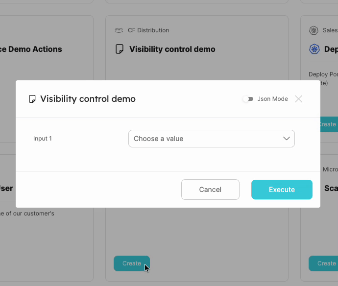 Visibility control