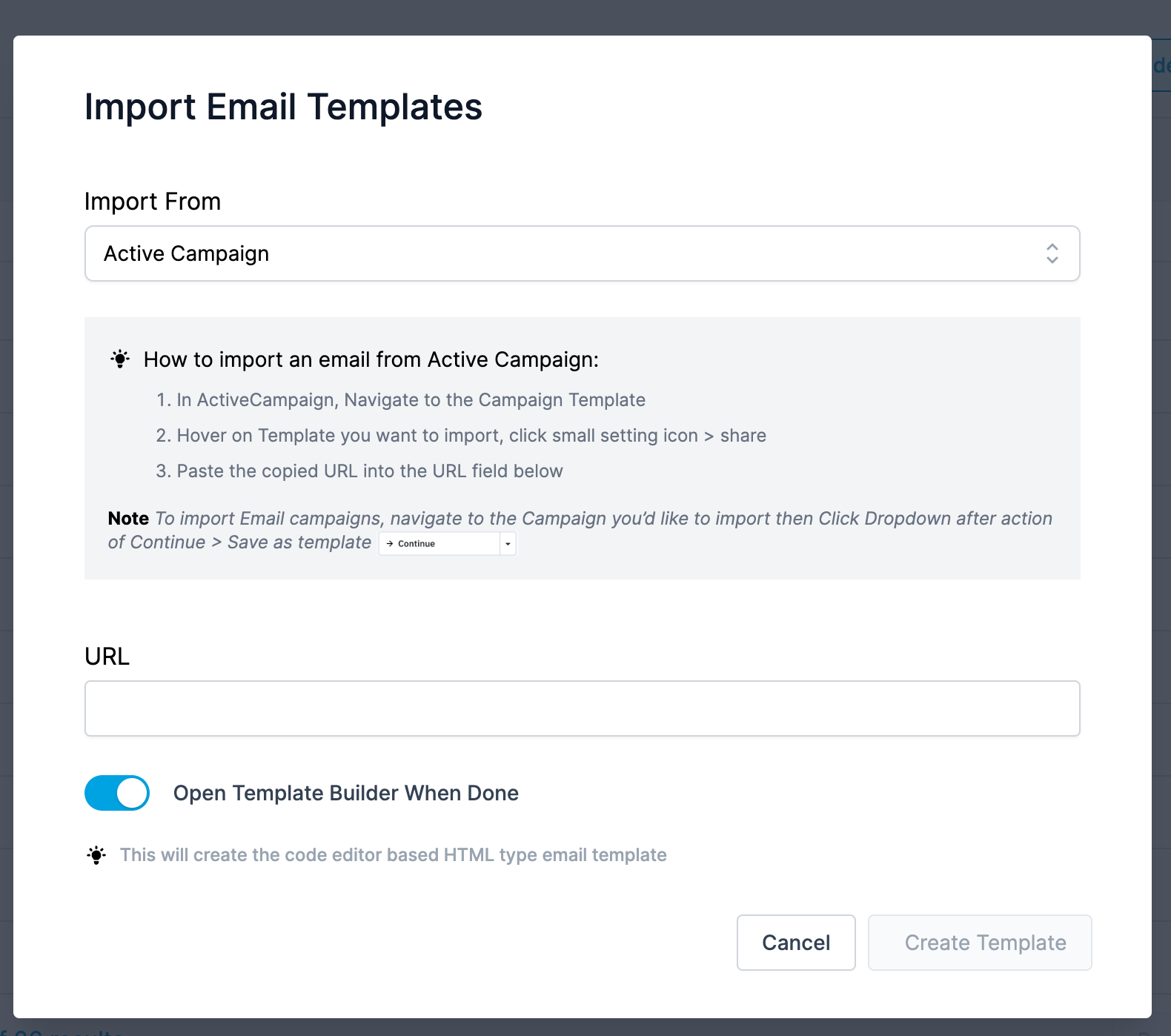 Email template