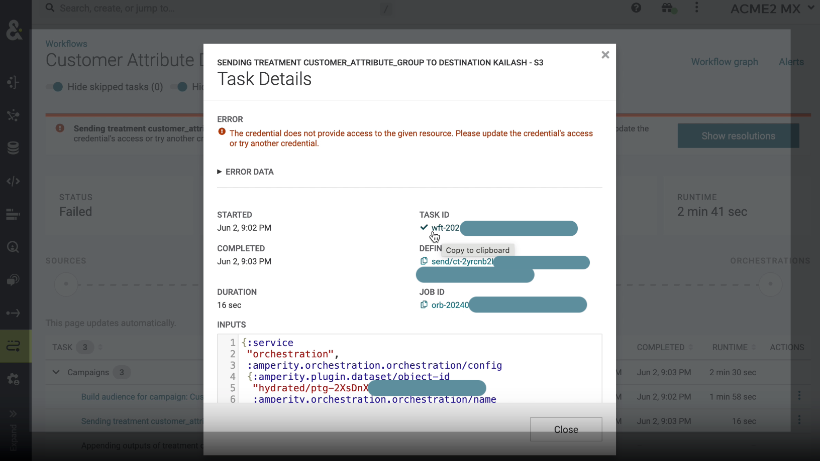 Copy Workflow Details