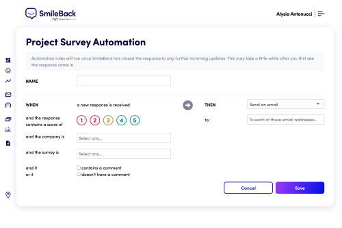 Project Surveys email automation