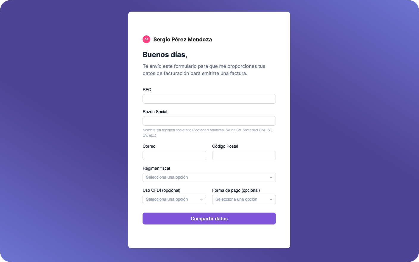 Portal de nuevo cliente