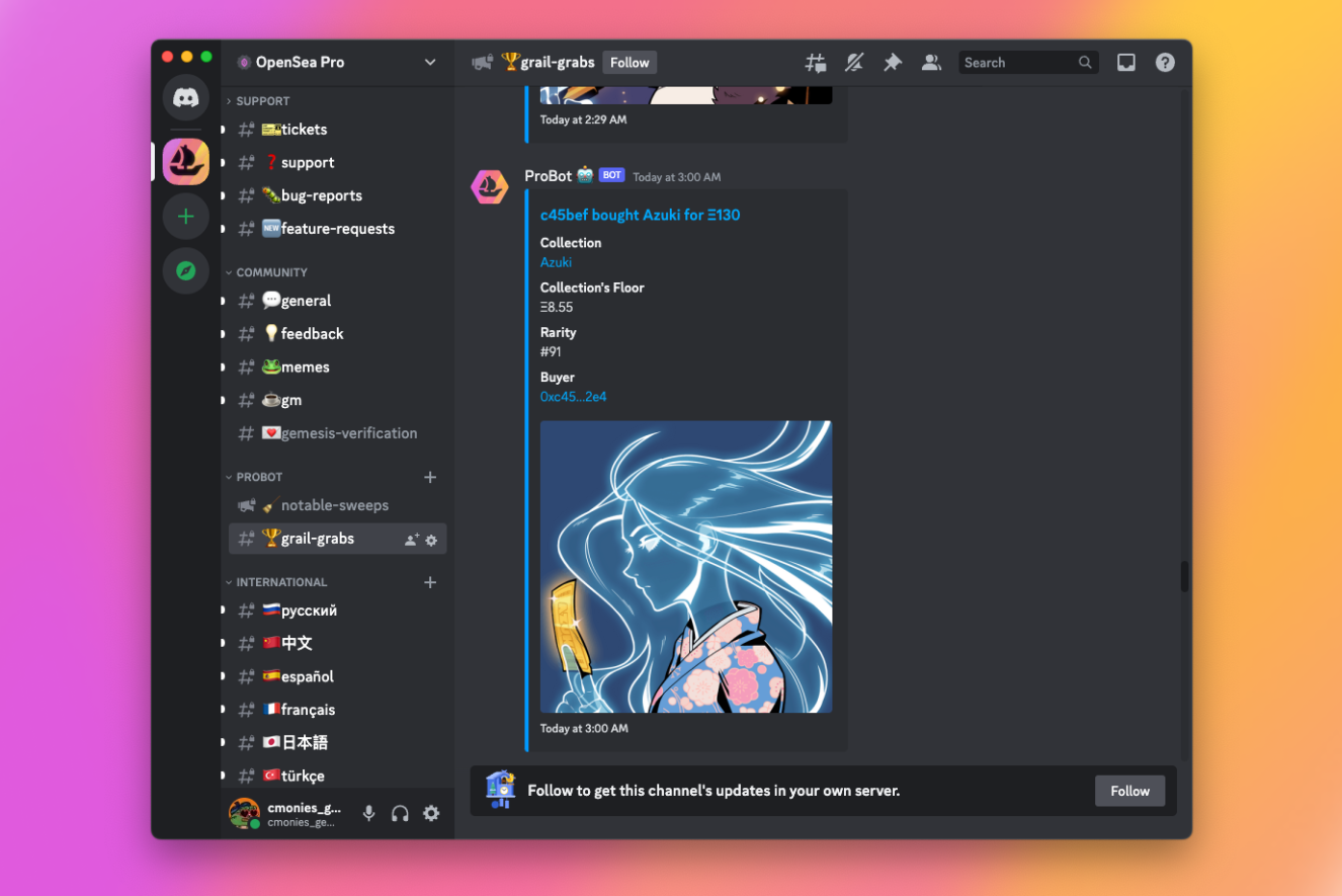 New at OpenSea Pro: Grail Grabs ProBot 🤖🏆 | OpenSea Pro Changelog