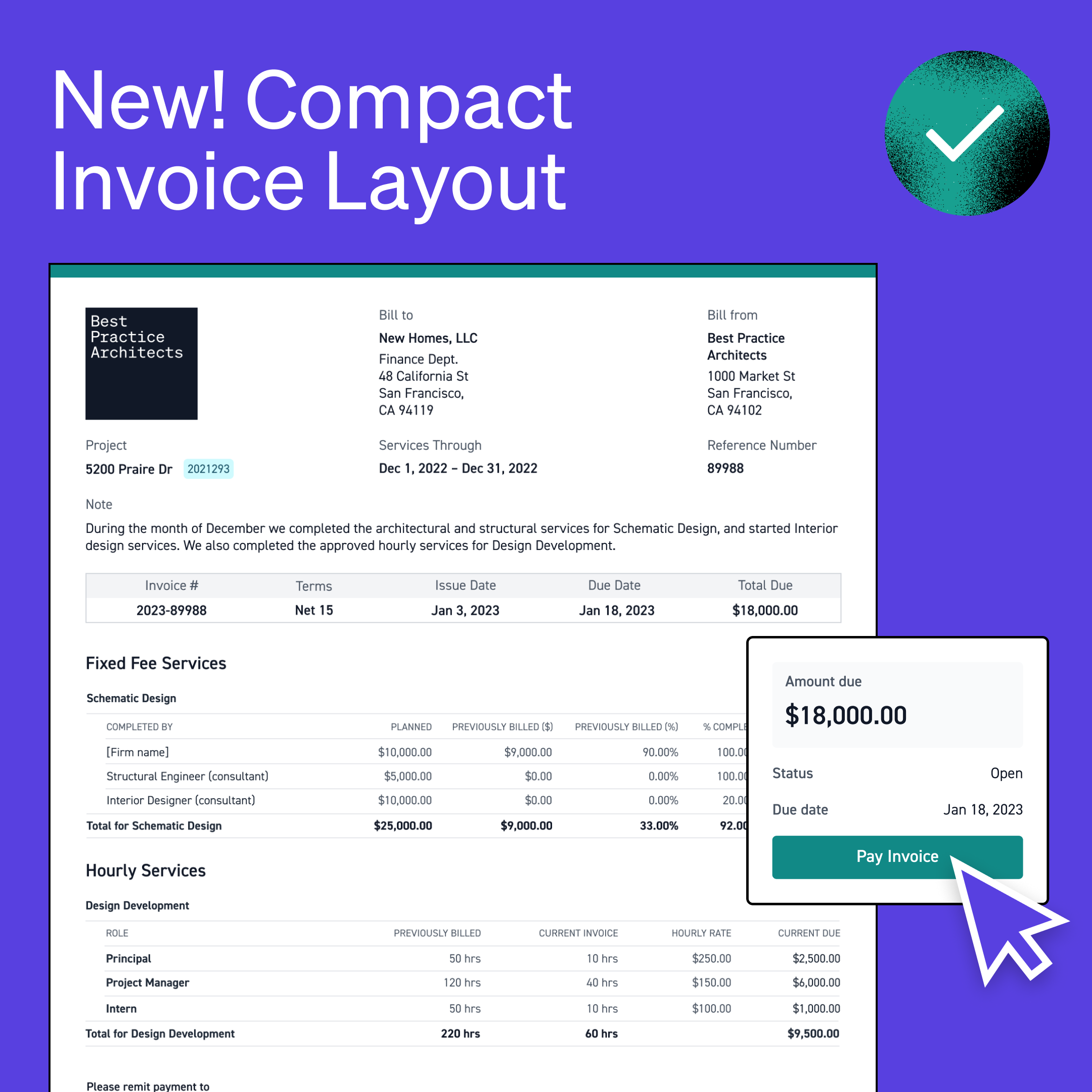 Monograph Invoices Compact Layout