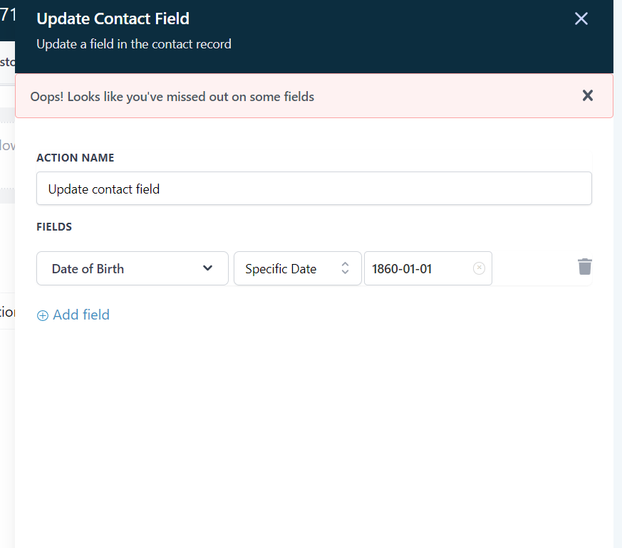 Custom field update | Voters | HighLevel