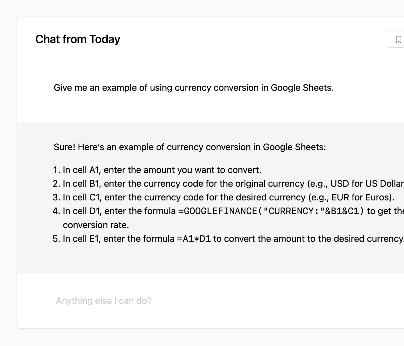 💬 Continue conversation from the Chat History