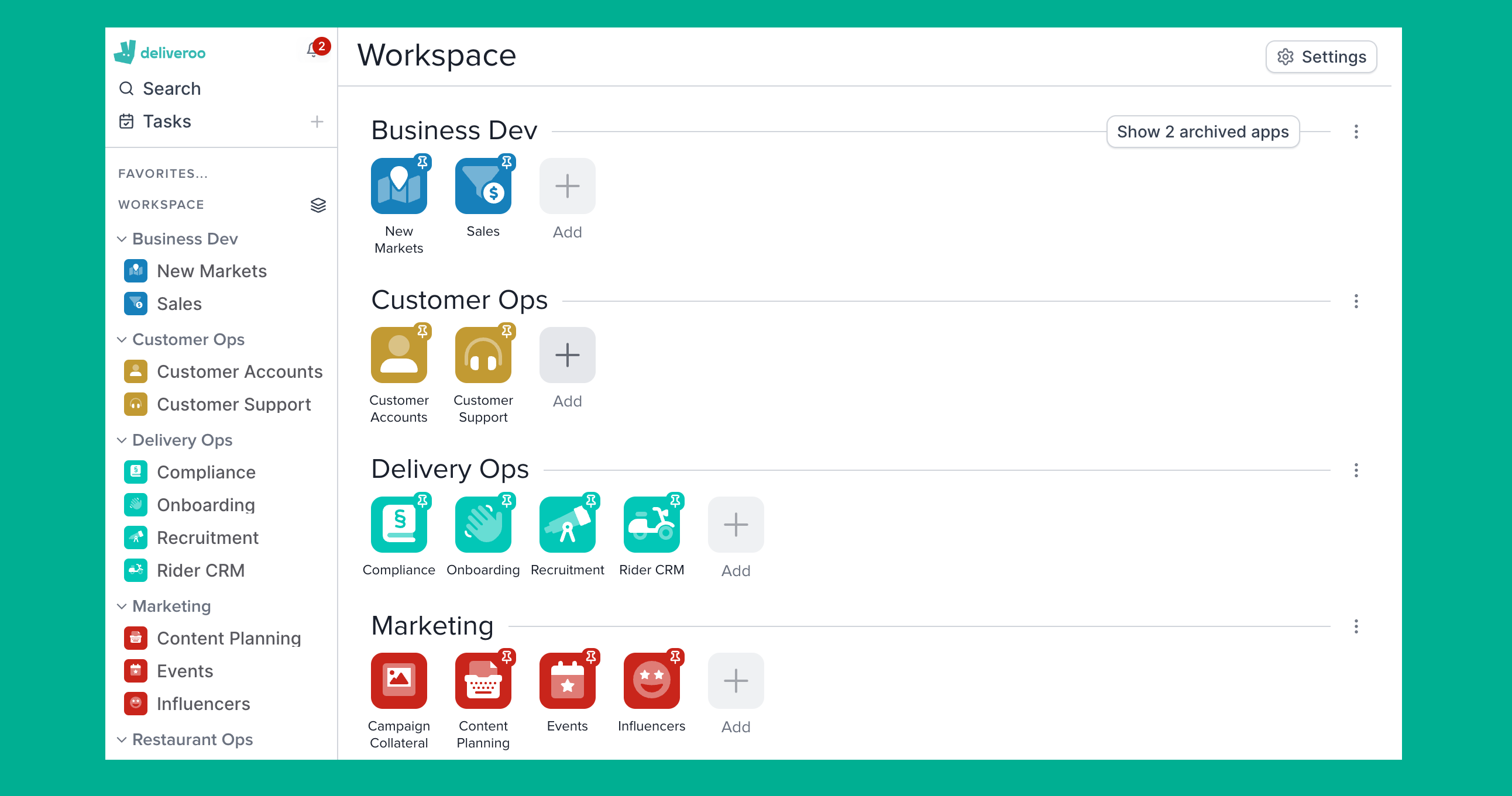Organize your apps into Workspace App Groups