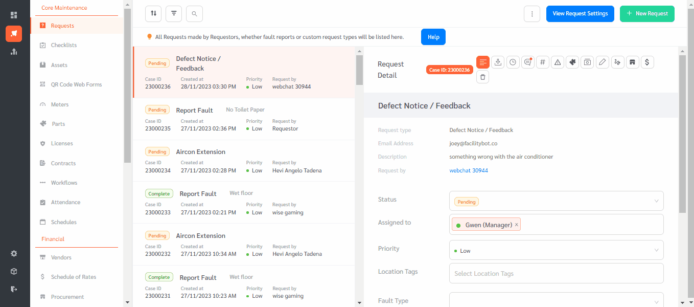 Allow filter by Fault Sub-Type