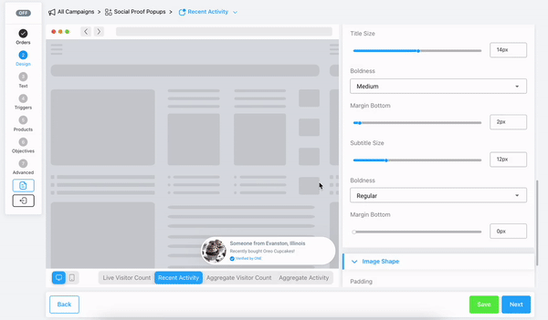 demo social proof UI redesign_other steps