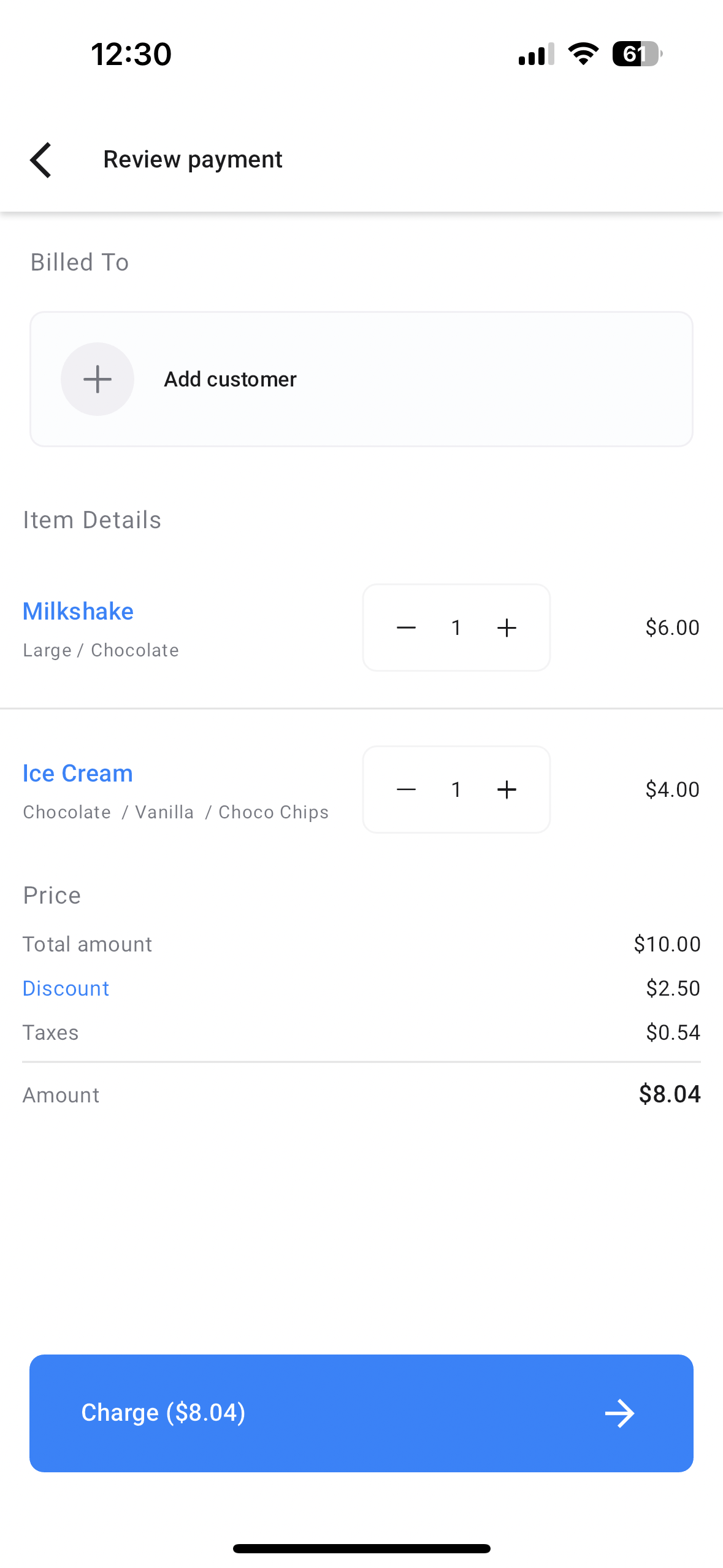 Taxes+Discounts on checkout