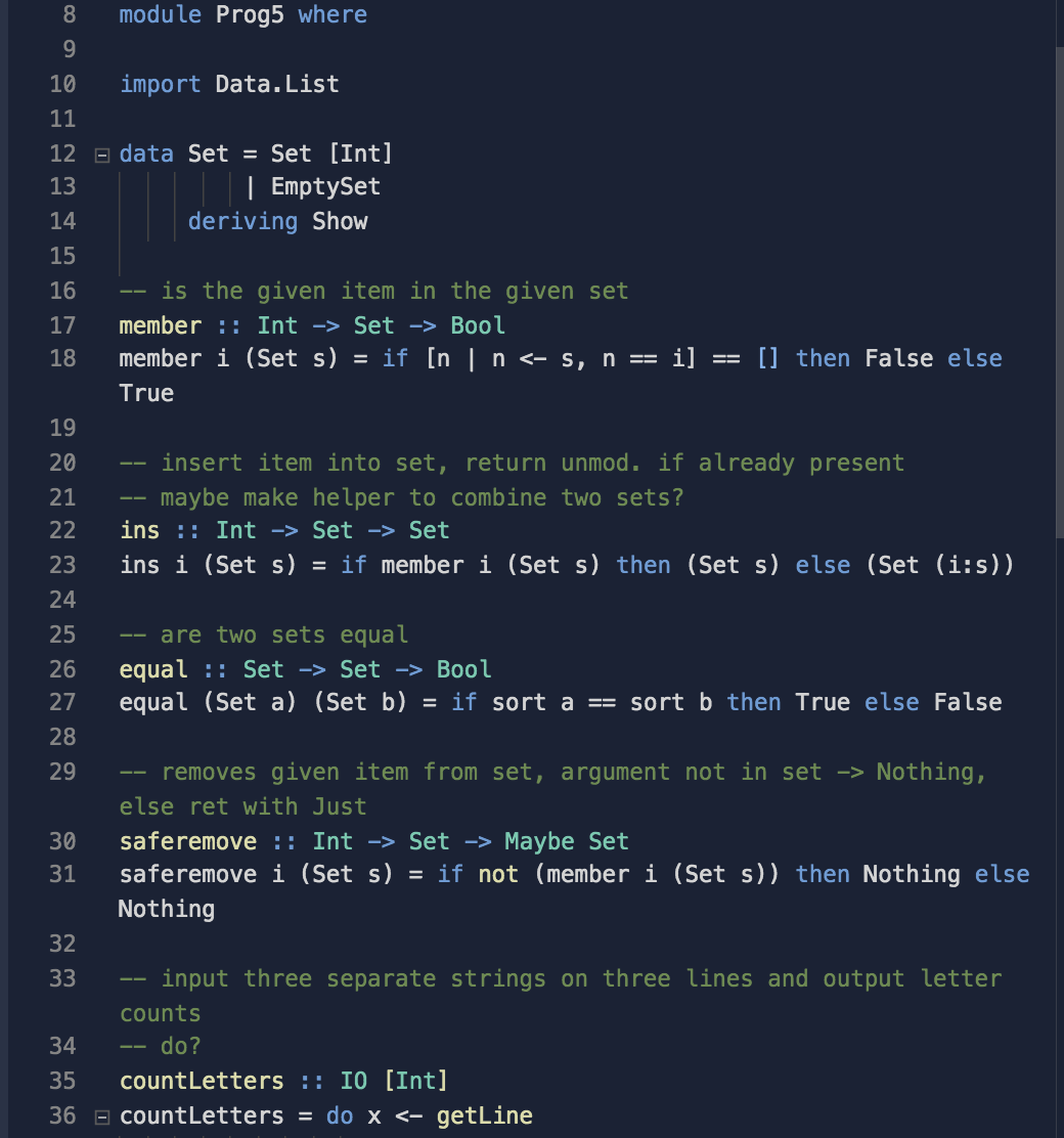 Haskell Color Coding Not Working Voters Replit
