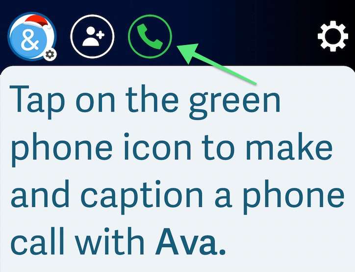 Phone Call Screenshot with Arrow