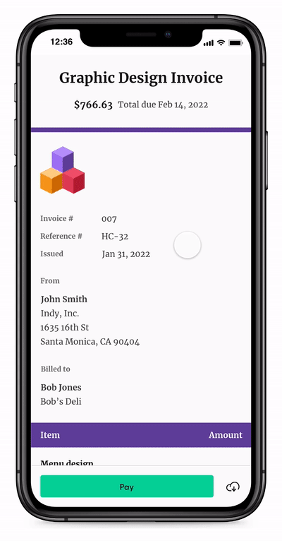 invoices mobile