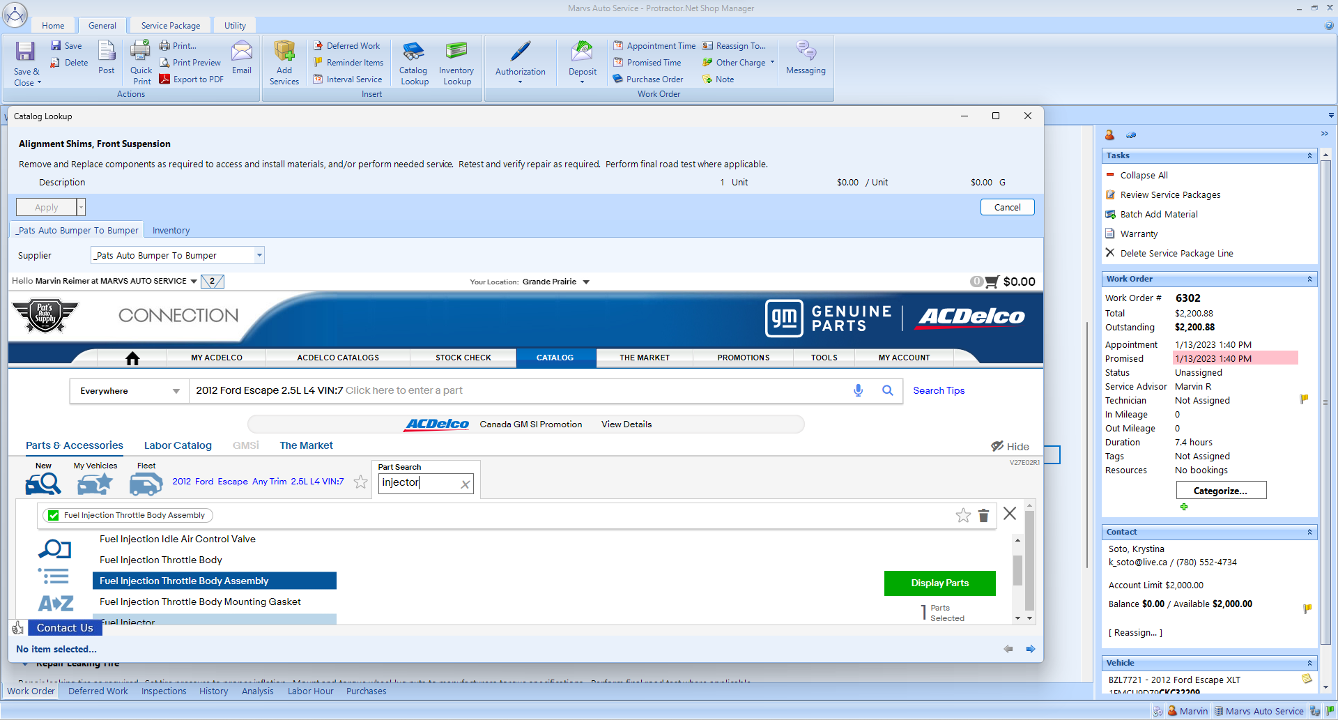 See engine size without extra clicks Voters Protractor Shop Management